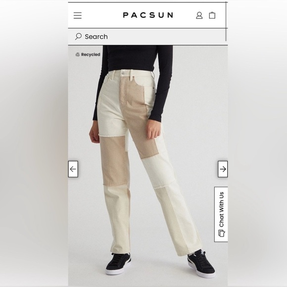 Pacsun Color block Jeans size 30 NWT - Picture 3 of 7